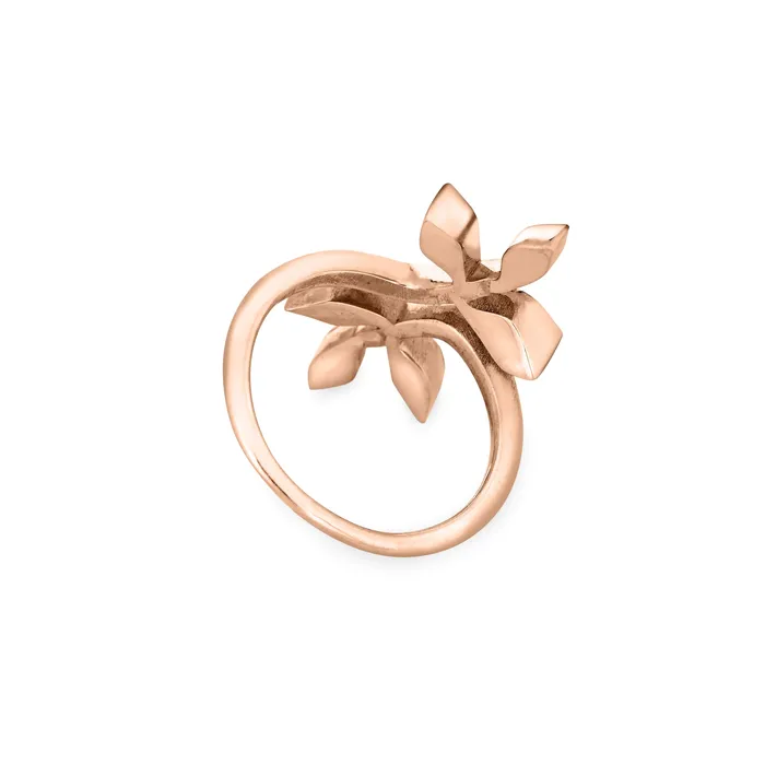 Olive Branch Cremation Ring in 14K Rose Gold closebymejewelry Rings