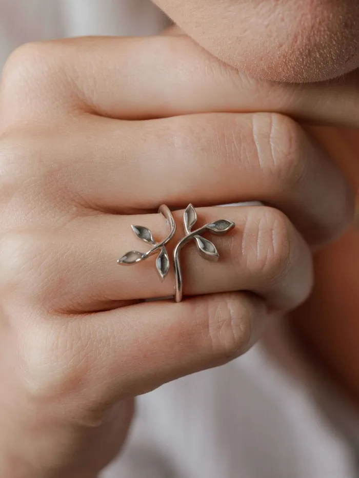 Olive Branch Cremation Ring in 14K Rose Gold closebymejewelry Rings