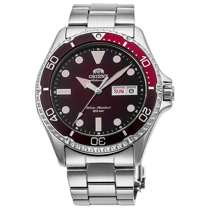 ORIENT Orient Mens Automatic Watch Kamasu II Brown Dial Silver Tone Case RAAA0814R19B Rings ORIENT Orient Mens Automatic Watch Kamasu II Brown Dial Silver Tone Case RAAA0814R19B Rings
