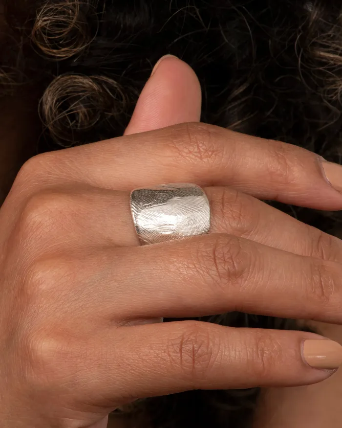 PAGE SARGISSON Rings Sterling Silver Angled Flat Band PAGE SARGISSON Rings Sterling Silver Angled Flat Band