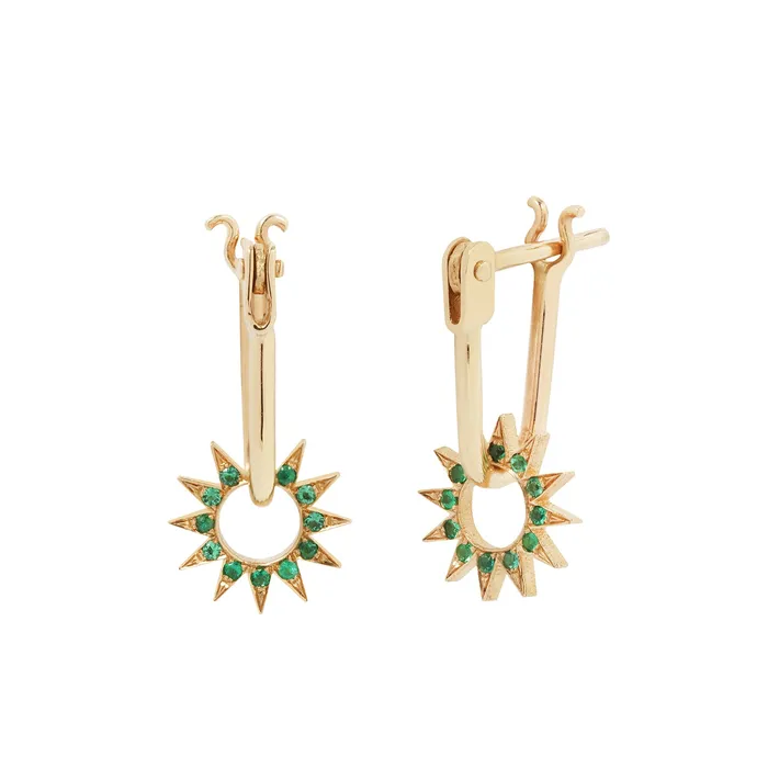 Pav Emerald Baby Spur Earrings EMBLM Earrings
