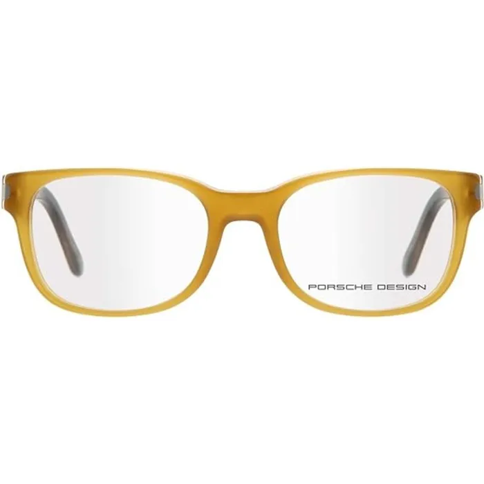 Porsche Mens Eyeglasses Lt Chocolate Plastic Rectangular Frame PORSCHE P8250 B Porsche Rings