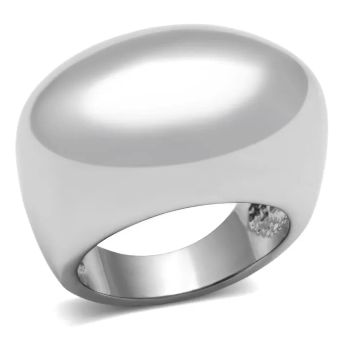 Rings Alamode 3W281 Rhodium Brass Ring with No Stone