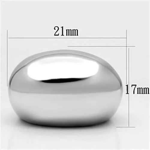 Rings Alamode 3W281 Rhodium Brass Ring with No Stone