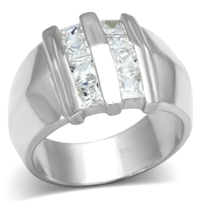 Rings Alamode LOS623 Silver 925 Sterling Silver Ring with AAA Grade CZ in Clear Rings Alamode LOS623 Silver 925 Sterling Silver Ring with AAA Grade CZ in Clear