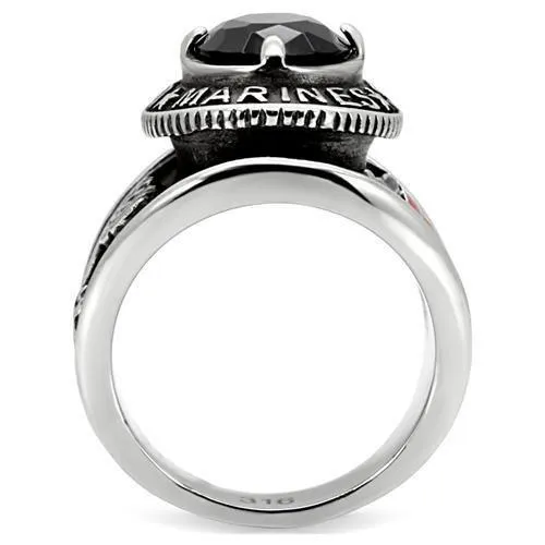Rings Alamode TK130 High polished no plating Stainless Steel Ring with Synthetic Synthetic Glass in Montana