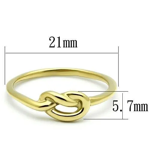 Rings Alamode TK630G IP GoldIon Plating Stainless Steel Ring with No Stone