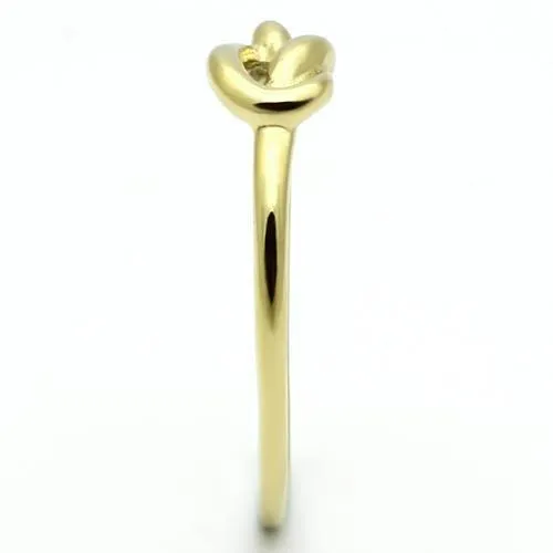 Rings Alamode TK630G IP GoldIon Plating Stainless Steel Ring with No Stone