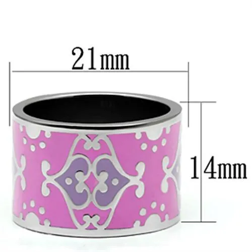 Rings Alamode TK685 High polished no plating Stainless Steel Ring with Epoxy in Multi Color