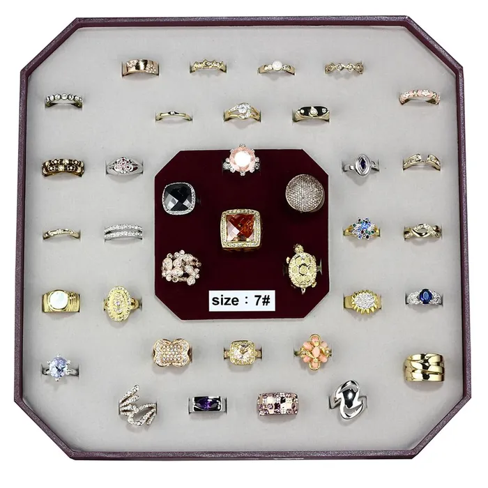 Rings Alamode VK015SIZE7 Assorted Brass Ring with Assorted in Assorted