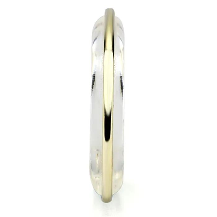 Rings Alamode VL081 IP GoldIon Plating Brass Ring with Synthetic Synthetic Stone in Clear