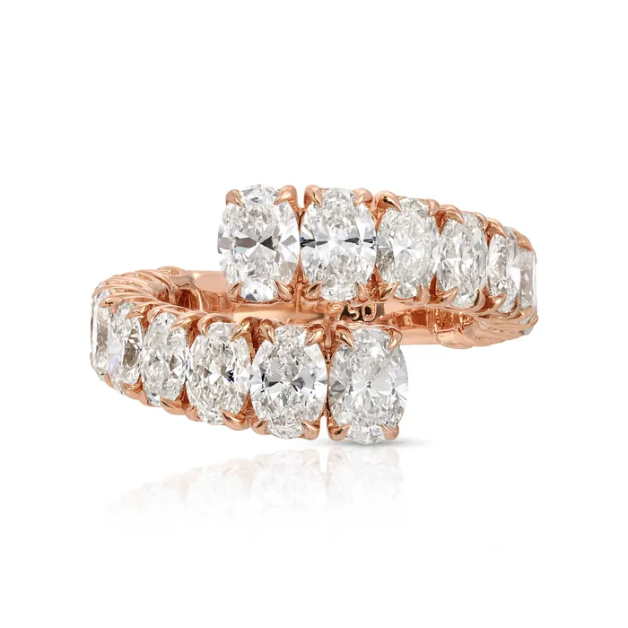 Rings anitako OVAL DIAMOND TWIST RING