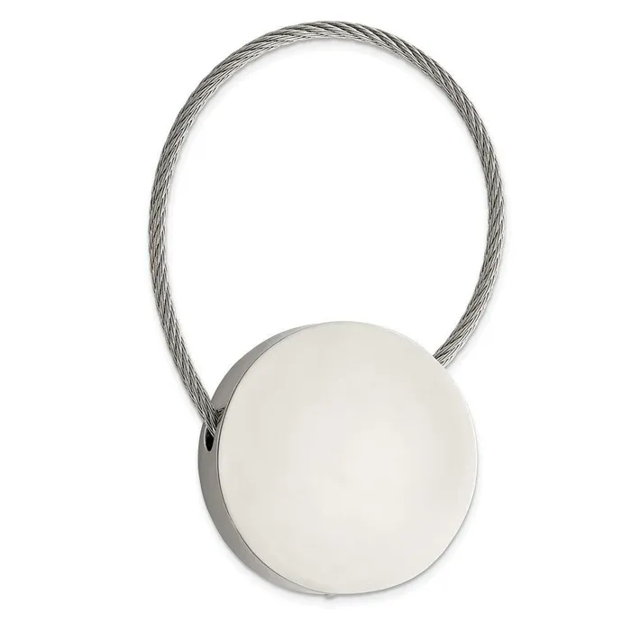 Rings Chisel Stainless Steel Polished Cable Circle Key Ring