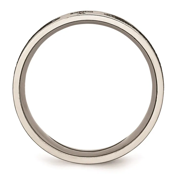 Rings Chisel Titanium Flat 8mm Laser Design Brushed Band TB33P Rings Chisel Titanium Flat 8mm Laser Design Brushed Band TB33P