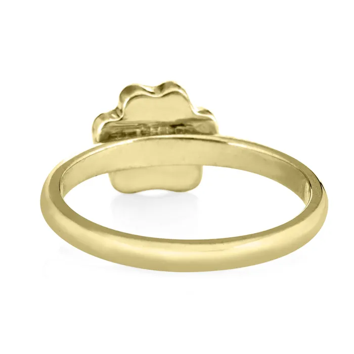 Rings closebymejewelry Paw Print Stacking Cremation Ring in 14K Yellow Gold