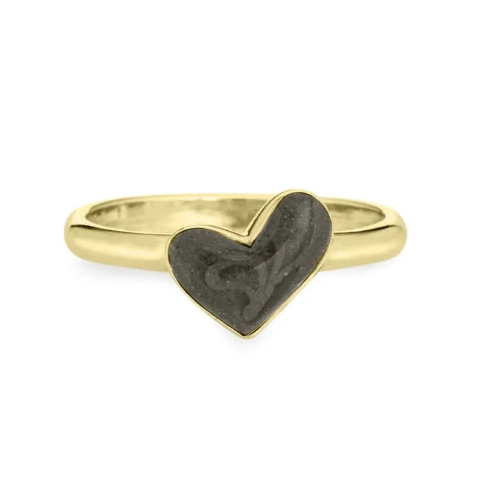 Rings closebymejewelry Signature Heart Stackable Cremation Ring in 14K Yellow Gold Rings closebymejewelry Signature Heart Stackable Cremation Ring in 14K Yellow Gold