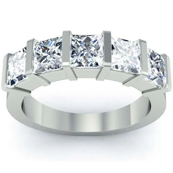 Rings deBebians 300cttw Bar Set Princess Cut GIA Certified Diamond Five Stone Ring Rings deBebians 300cttw Bar Set Princess Cut GIA Certified Diamond Five Stone Ring