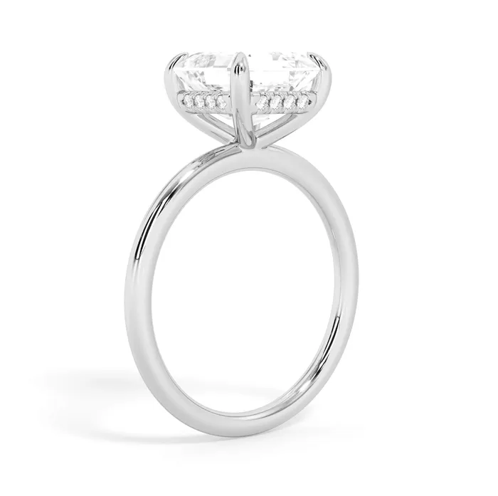 Rings deBebians Classic Solitaire Style Engagement Ring with Diamond Basket