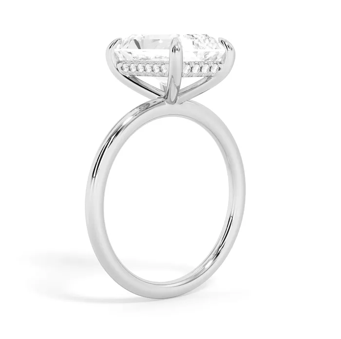 Rings deBebians Classic Solitaire Style Engagement Ring with Diamond Basket