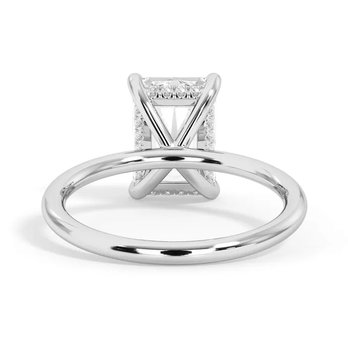 Rings deBebians Classic Solitaire Style Engagement Ring with Diamond Basket