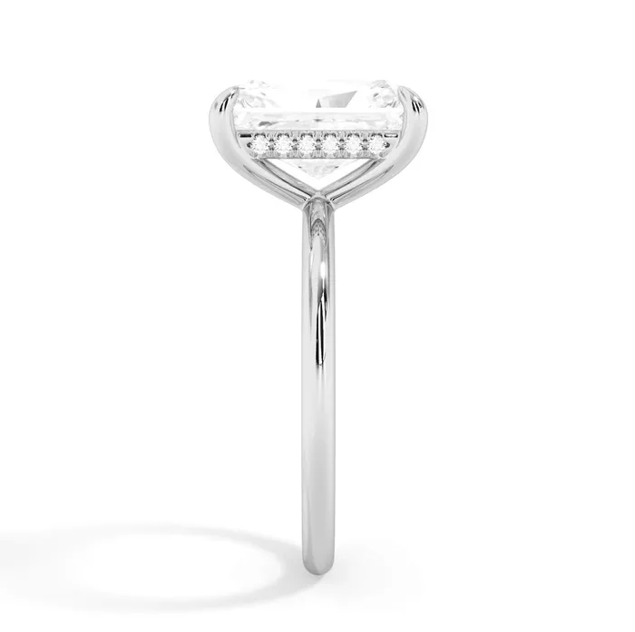 Rings deBebians Classic Solitaire Style Engagement Ring with Diamond Basket