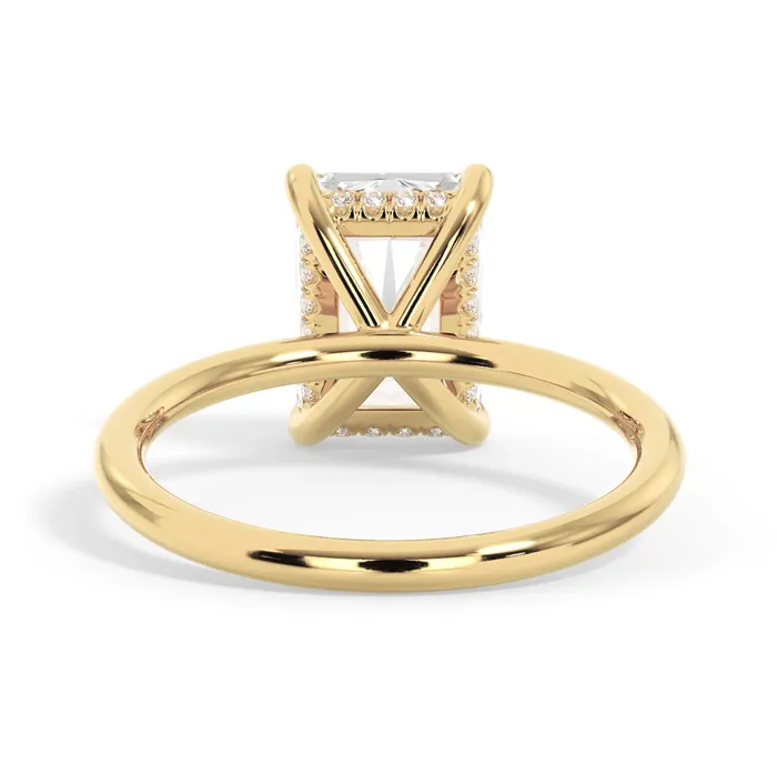 Rings deBebians Classic Solitaire Style Engagement Ring with Diamond Basket