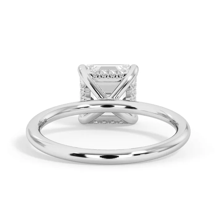 Rings deBebians Classic Solitaire Style Engagement Ring with Diamond Basket