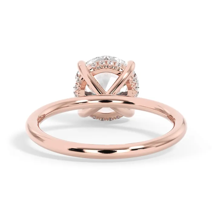 Rings deBebians Classic Solitaire Style Engagement Ring with Diamond Basket