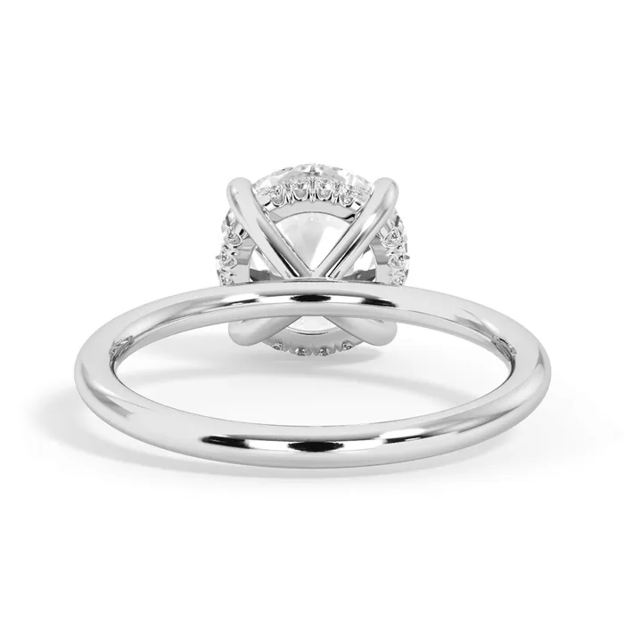 Rings deBebians Classic Solitaire Style Engagement Ring with Diamond Basket