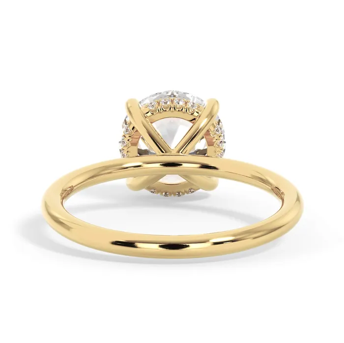Rings deBebians Classic Solitaire Style Engagement Ring with Diamond Basket