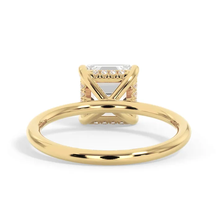 Rings deBebians Classic Solitaire Style Engagement Ring with Diamond Basket