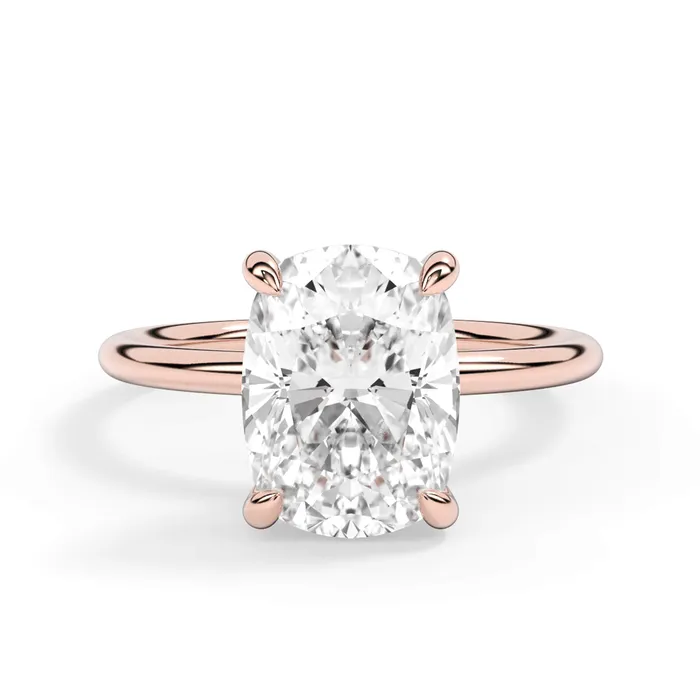 Rings deBebians Classic Solitaire Style Engagement Ring with Diamond Basket