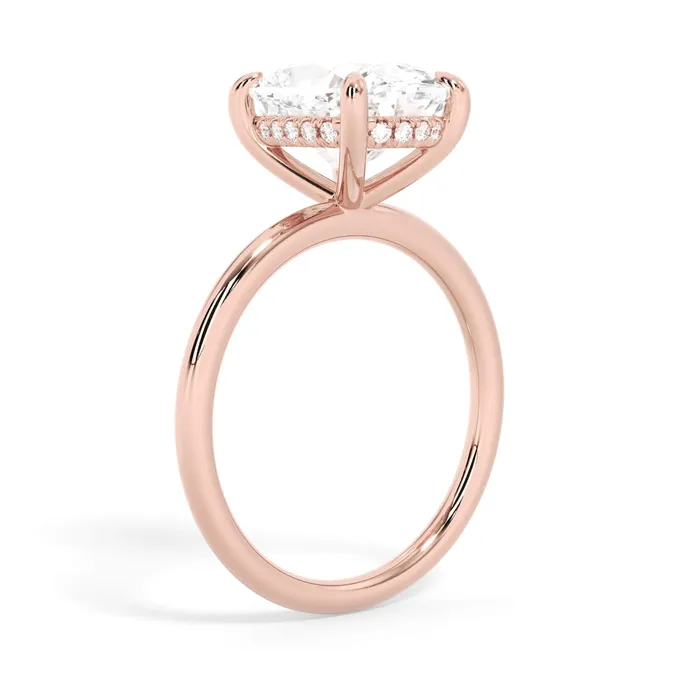 Rings deBebians Classic Solitaire Style Engagement Ring with Diamond Basket