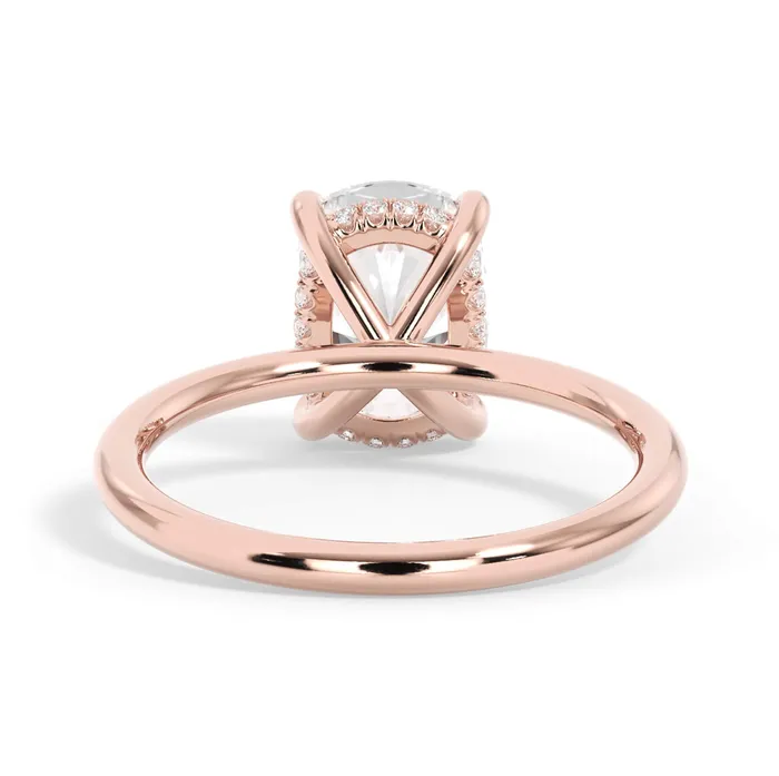 Rings deBebians Classic Solitaire Style Engagement Ring with Diamond Basket