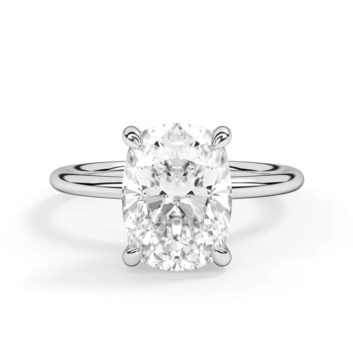 Rings deBebians Classic Solitaire Style Engagement Ring with Diamond Basket
