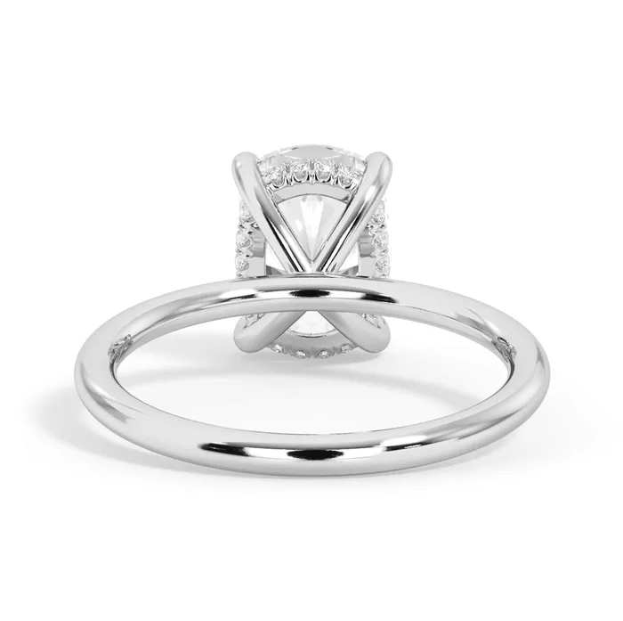 Rings deBebians Classic Solitaire Style Engagement Ring with Diamond Basket