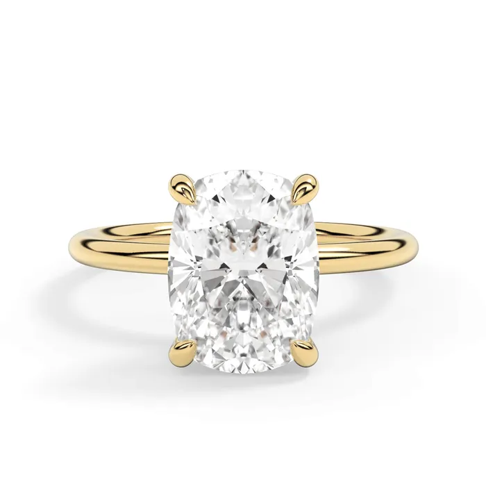 Rings deBebians Classic Solitaire Style Engagement Ring with Diamond Basket