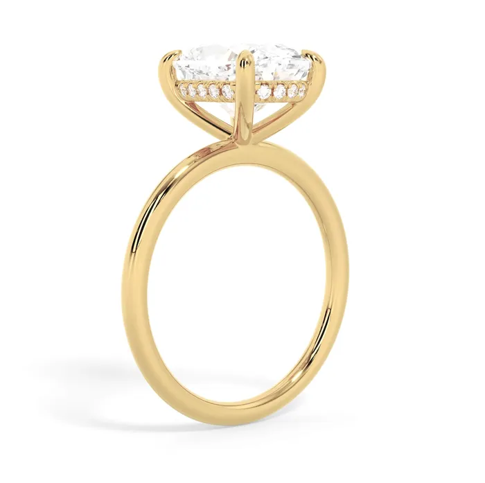 Rings deBebians Classic Solitaire Style Engagement Ring with Diamond Basket