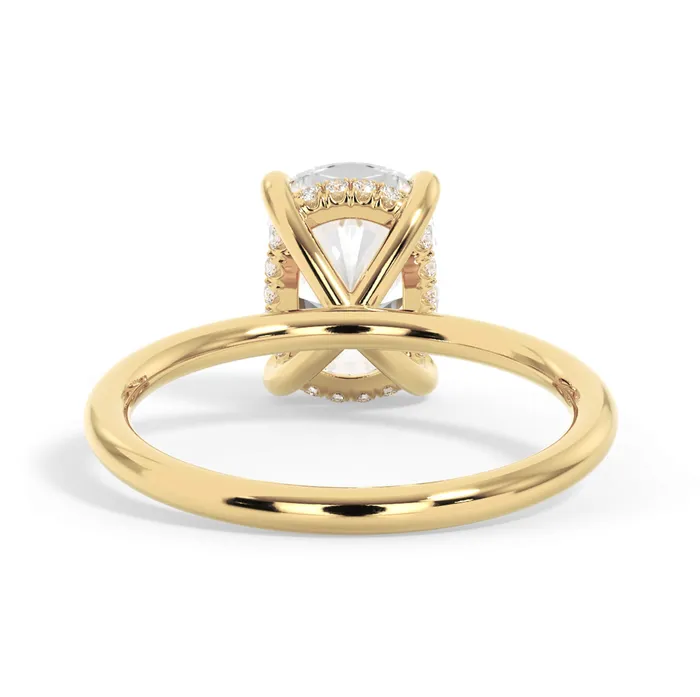 Rings deBebians Classic Solitaire Style Engagement Ring with Diamond Basket
