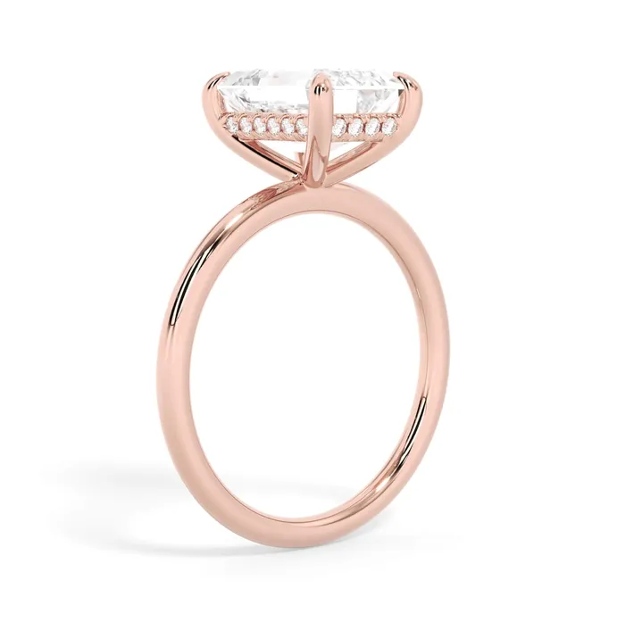 Rings deBebians Classic Solitaire Style Engagement Ring with Diamond Basket