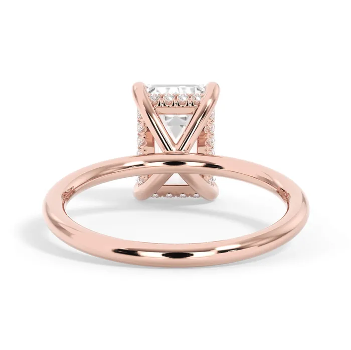 Rings deBebians Classic Solitaire Style Engagement Ring with Diamond Basket