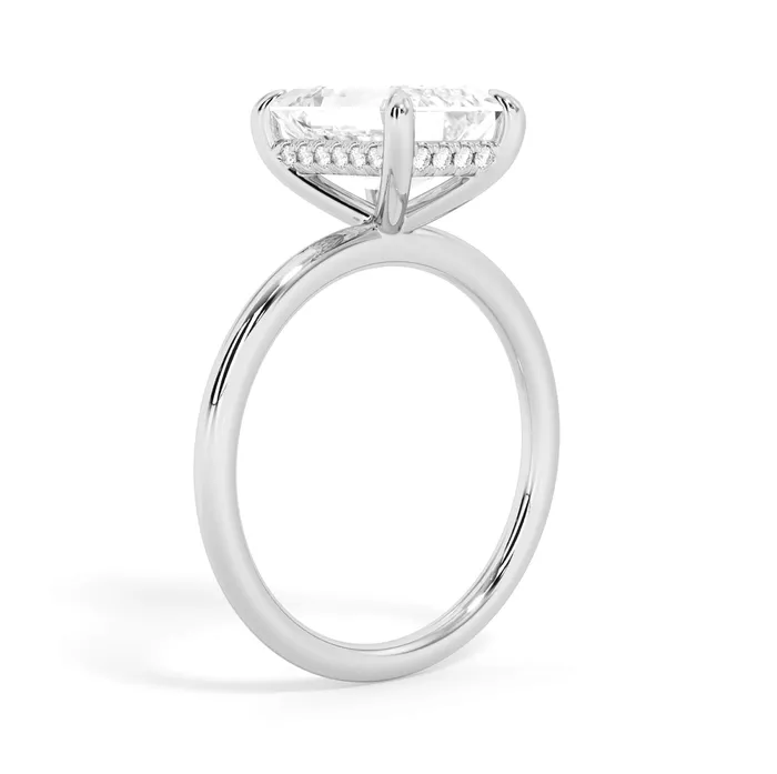 Rings deBebians Classic Solitaire Style Engagement Ring with Diamond Basket