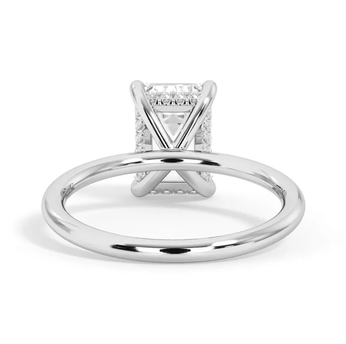 Rings deBebians Classic Solitaire Style Engagement Ring with Diamond Basket