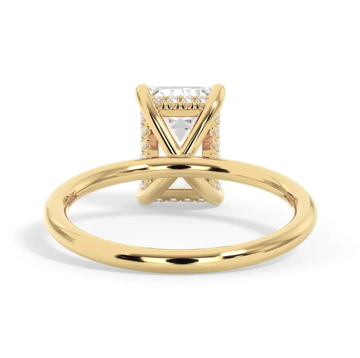 Rings deBebians Classic Solitaire Style Engagement Ring with Diamond Basket