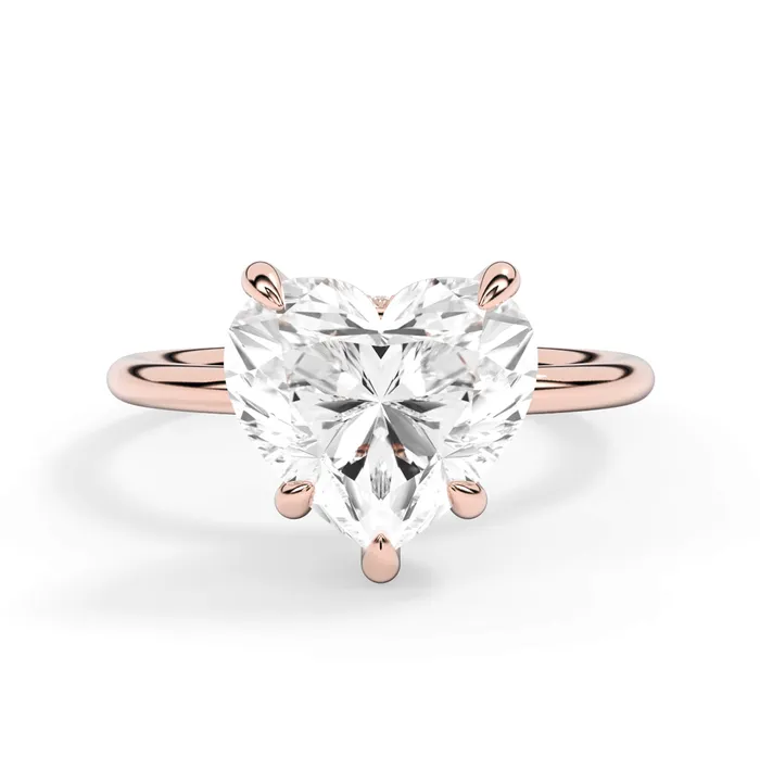 Rings deBebians Classic Solitaire Style Engagement Ring with Diamond Basket
