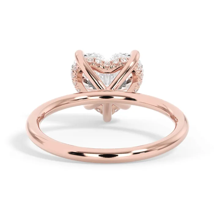 Rings deBebians Classic Solitaire Style Engagement Ring with Diamond Basket