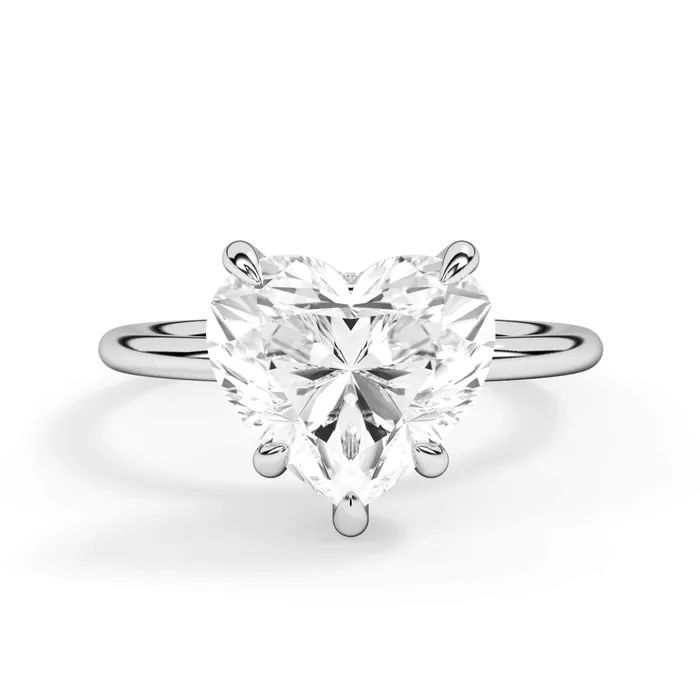 Rings deBebians Classic Solitaire Style Engagement Ring with Diamond Basket