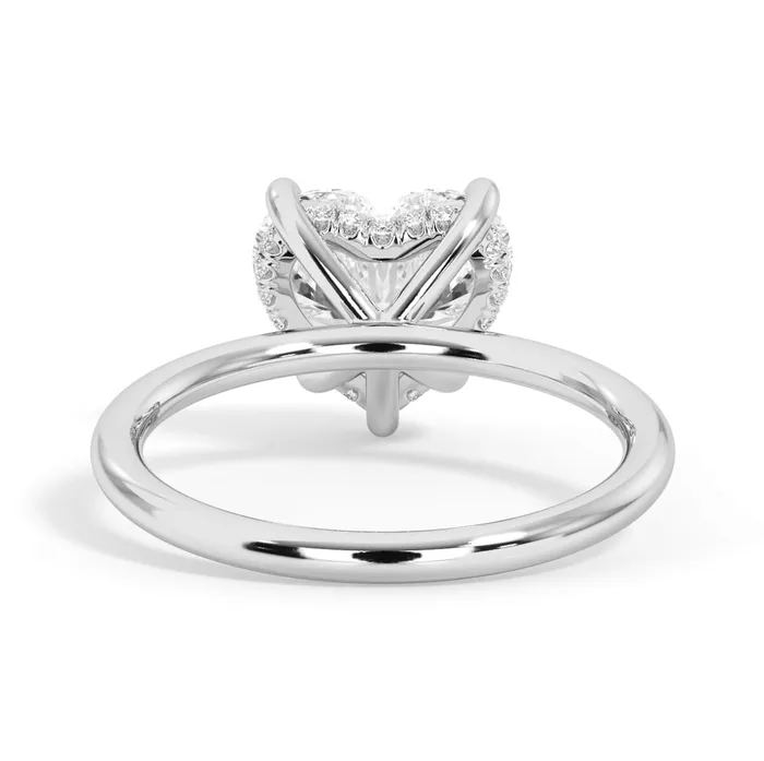 Rings deBebians Classic Solitaire Style Engagement Ring with Diamond Basket