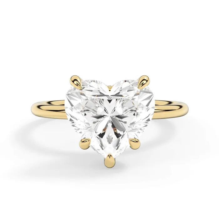 Rings deBebians Classic Solitaire Style Engagement Ring with Diamond Basket