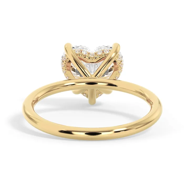 Rings deBebians Classic Solitaire Style Engagement Ring with Diamond Basket